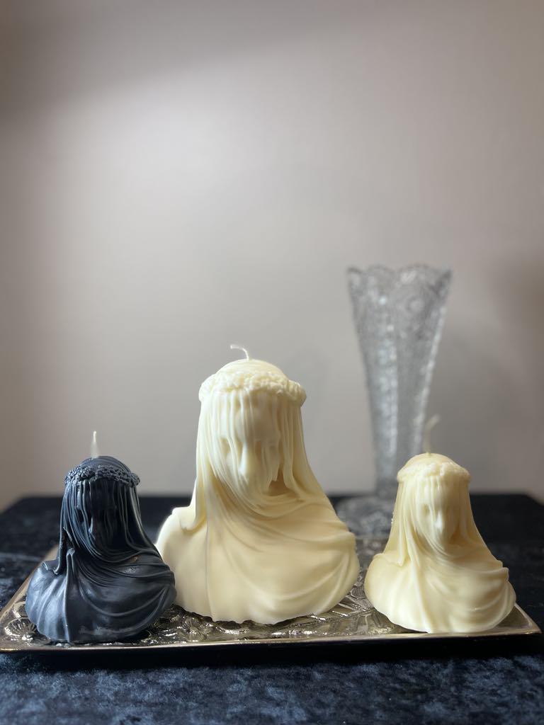 Huge Virgin Veiled Lady Candle