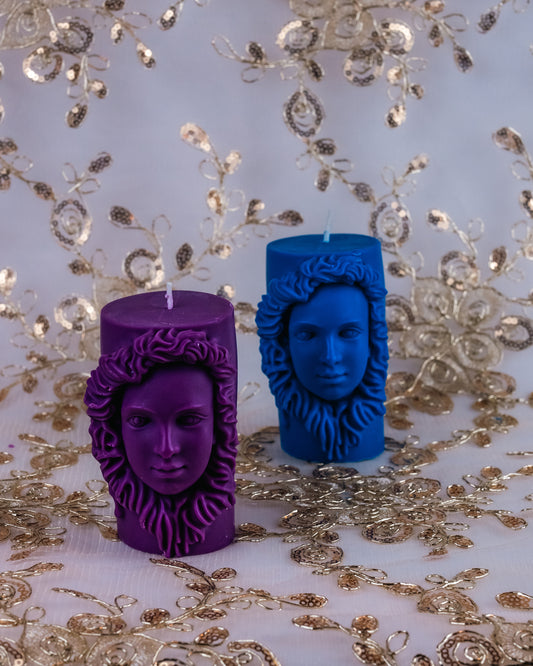 Sun face candle (1 pc)