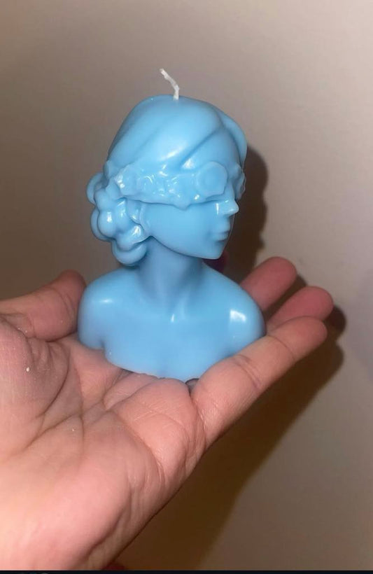 Blindfolded Lady Candle