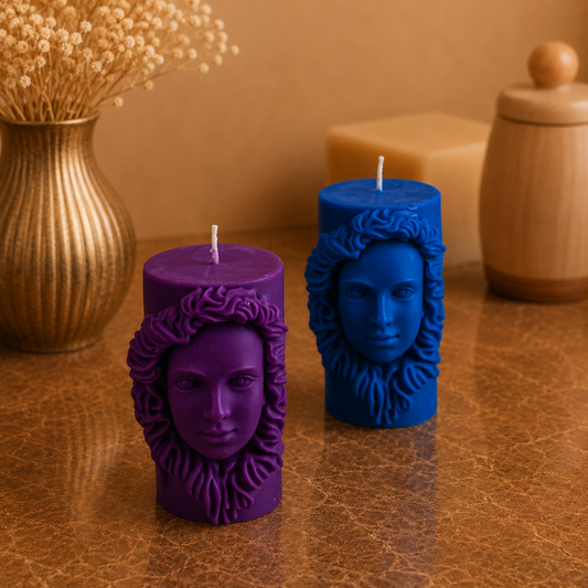 Sun face candle (1 pc)