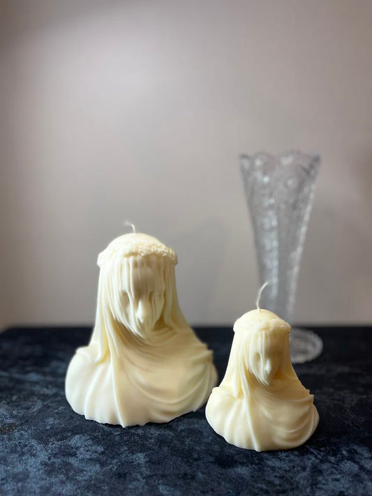 Huge Virgin Veiled Lady Candle
