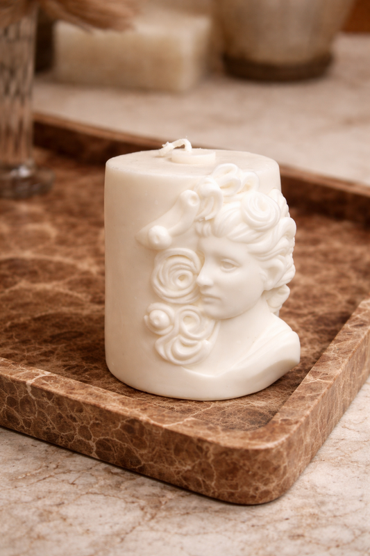 Half face candle