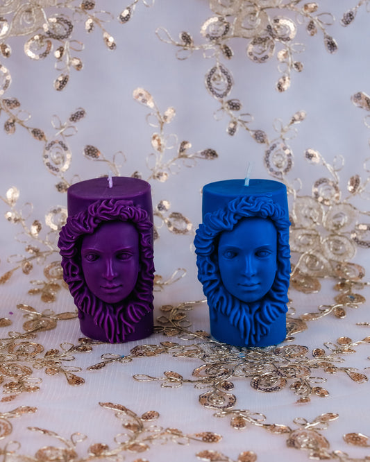 Sun face candle (1 pc)