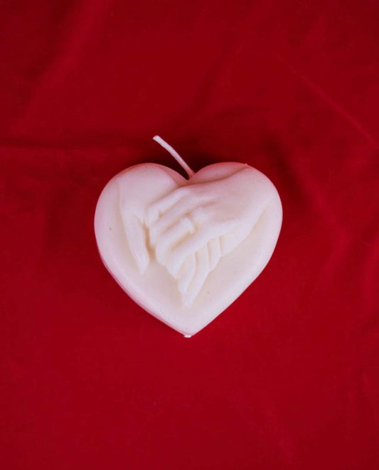 Two Hands heart candle